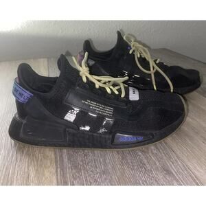 Adidas NMD R1 V2 Core Black Pulse Yellow Sonic Ink GW6021 Youth US Size 6